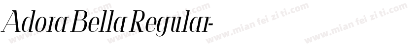 Adora Bella Regular字体转换